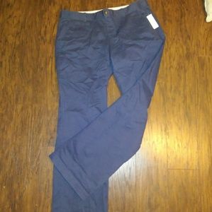 NWT Navy boot-cut khaki pants